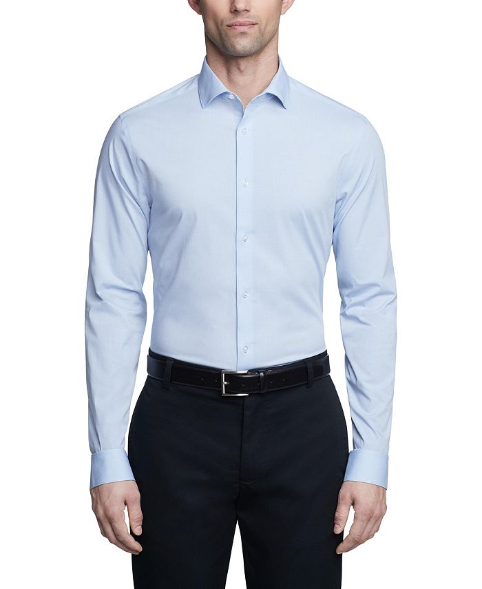 Calvin Klein Men's Steel Plus Slim Fit Stretch Wrinkle Free Dress Shirt &  Reviews - Dress Shirts - Men - Macy's