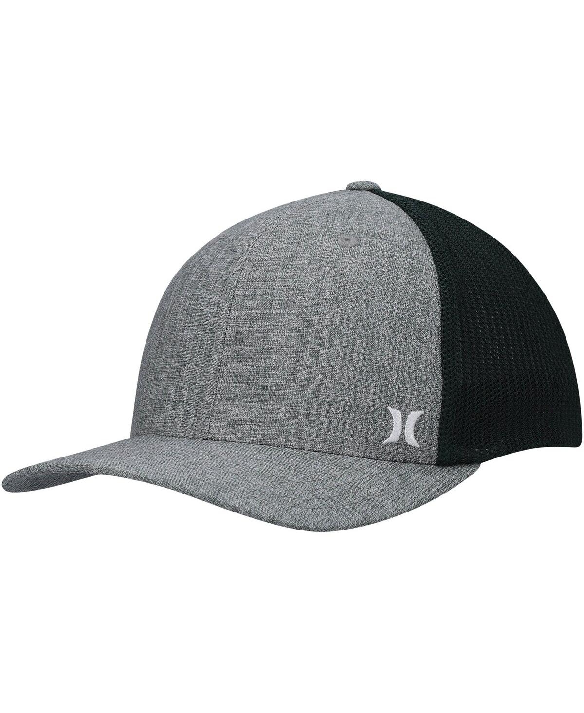 Hurley Men's  Gray Mini Icon Logo Trucker Flex Fit Hat