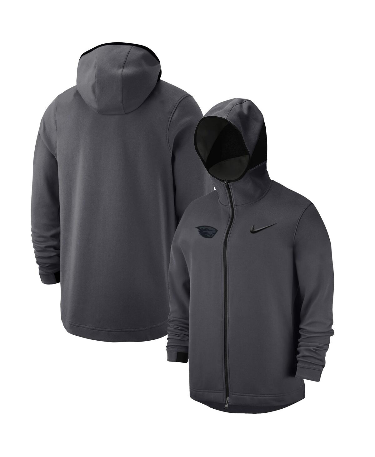 Shop Nike Men's  Anthracite Oregon State Beavers Tonal Showtime Full-zip Hoodie Jacket