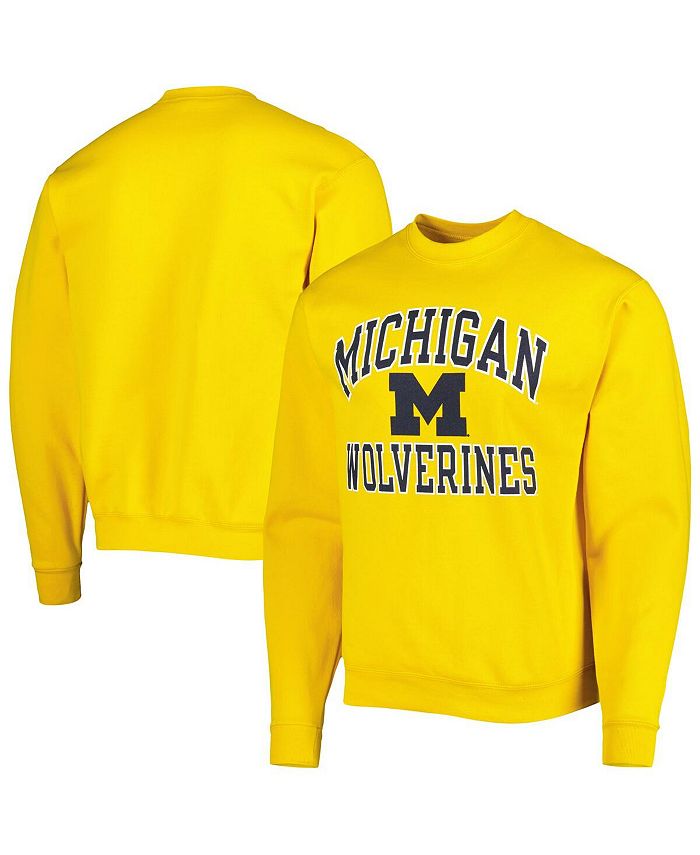 Champion Men s Maize Michigan Wolverines High Motor Pullover