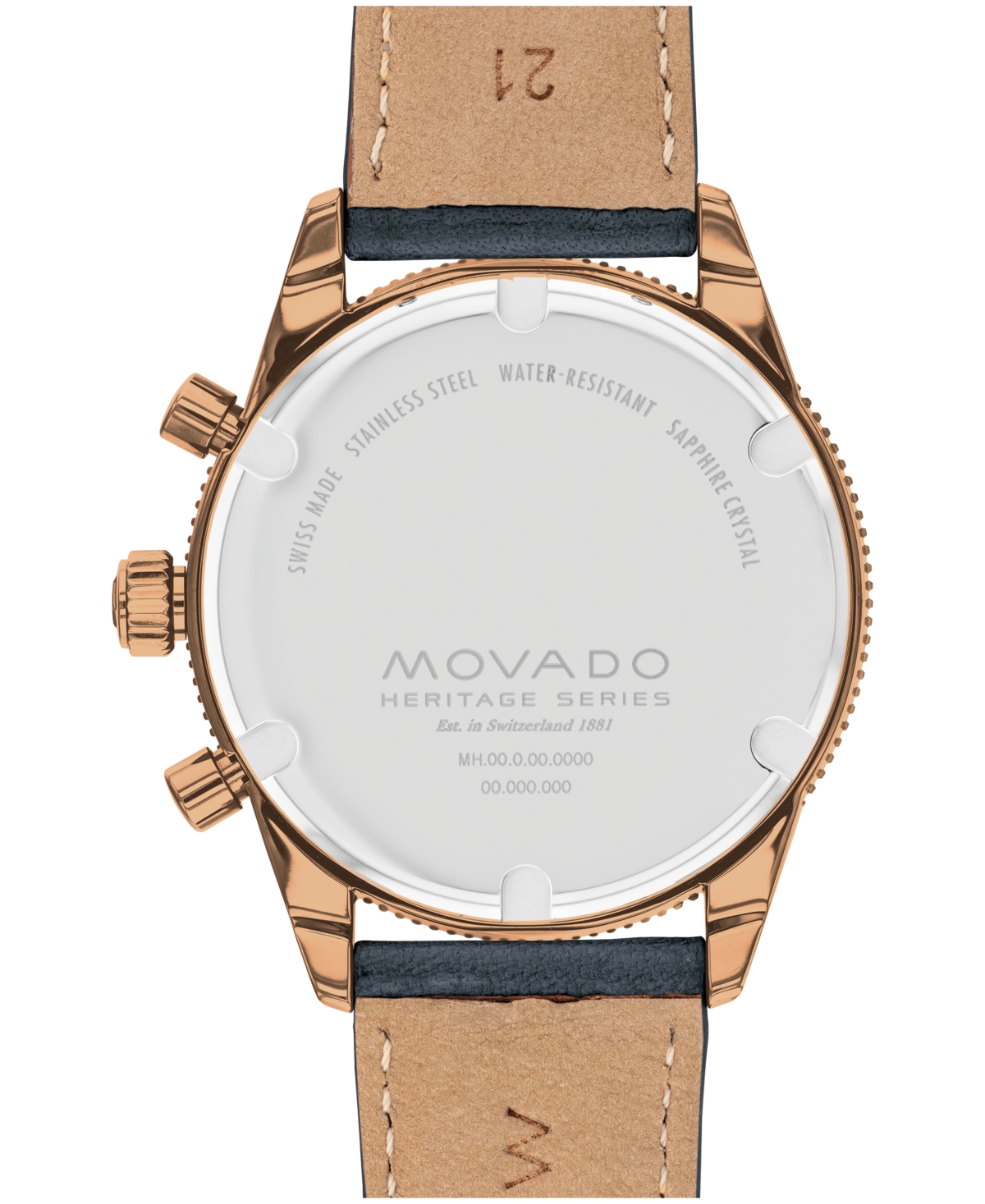 Shop Movado Men's Calendoplan S Swiss Quartz Chronograph Gray Leather Strap Watch 42mm