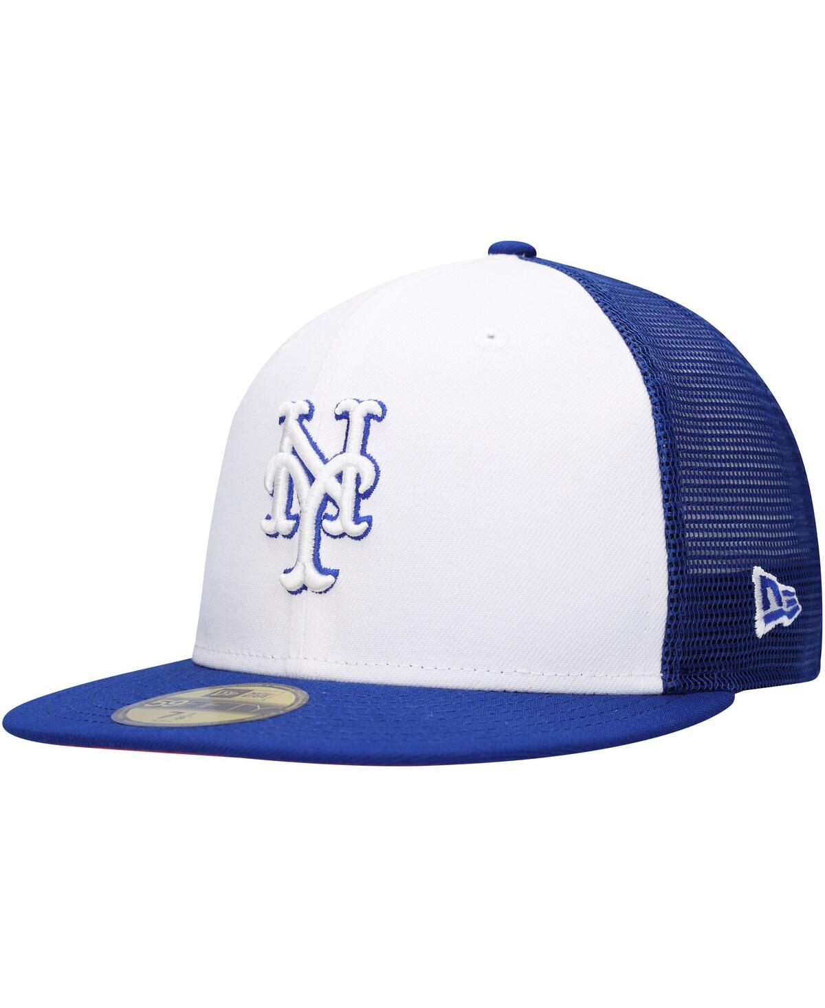 Men's New Eraand White New York Mets 2023 On-Field Batting Practice 59FIFTY Fitted Hat - Royal, White