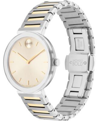 Women's Bold Horizon Swiss Quartz Two Tone Stainless Steel Watch 34mm