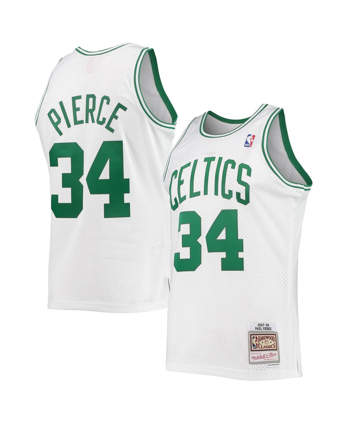 Men's Mitchell & Ness Paul Pierce White Boston Celtics 2007-08 Hardwood Classics Swingman Jersey - White