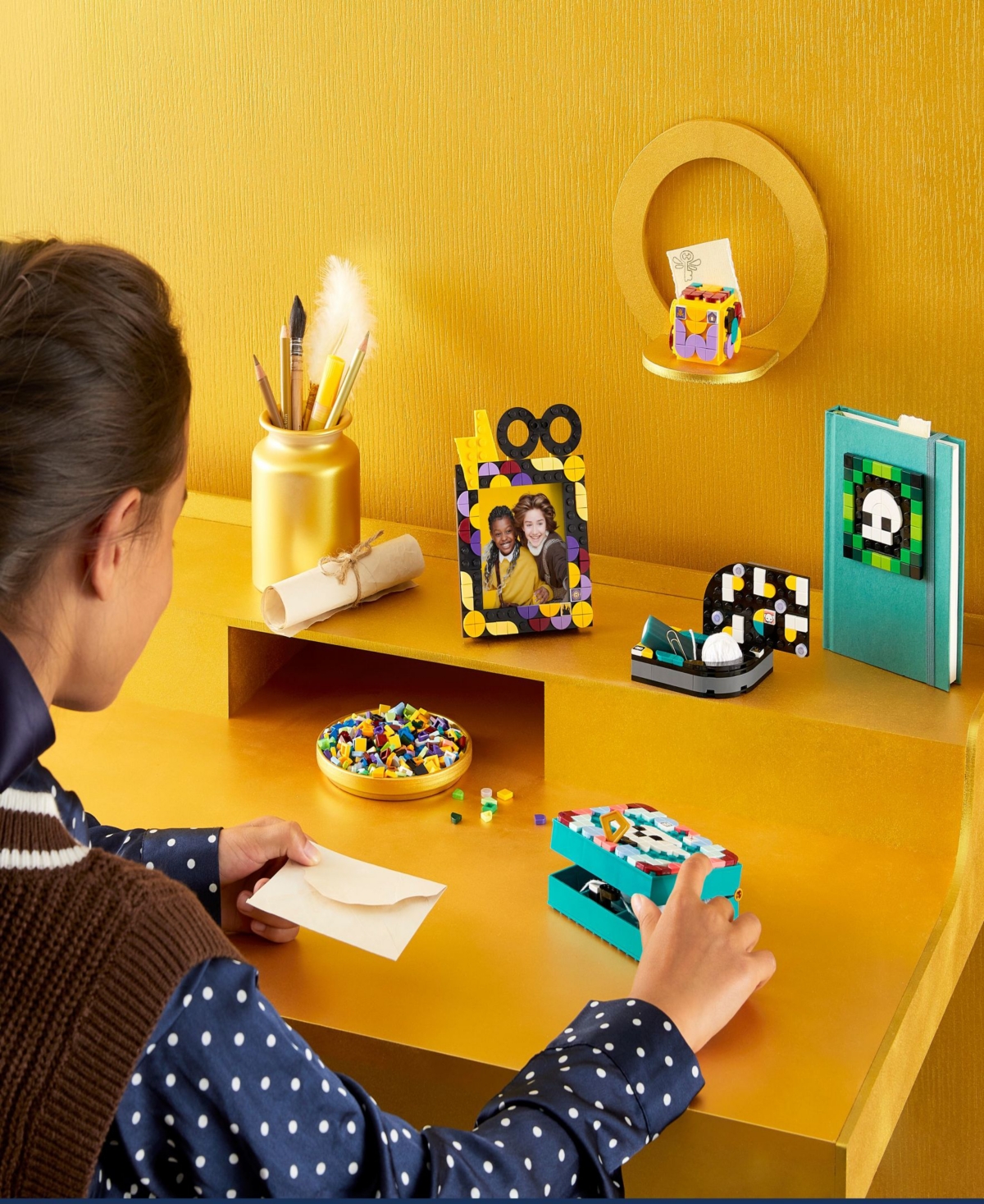 Shop Lego Dots Hogwarts Desktop Kit 41811 Diy Craft Decoration Kit, 856 Pieces In Multicolor