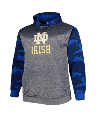 Men's Charcoal Notre Dame Fighting Irish Camo Big and Tall Pullover Hoodie