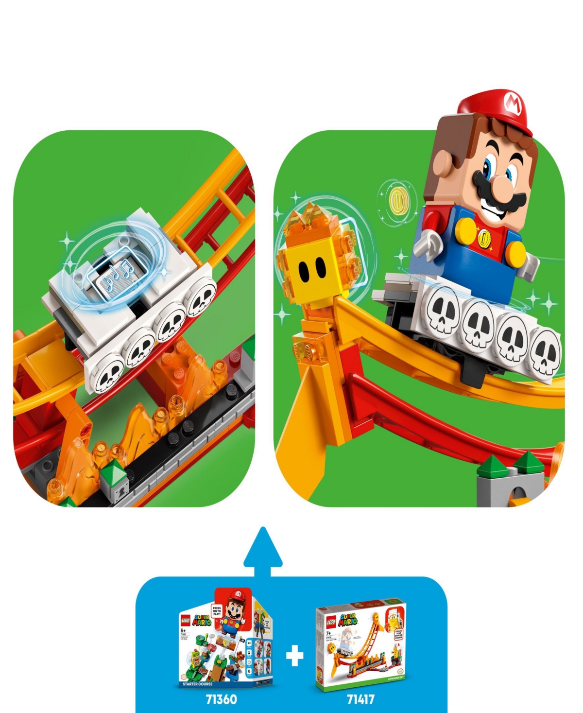 Lego Super Mario Lava Wave RideExpansion Set 71416 Building Set, 218 Pieces