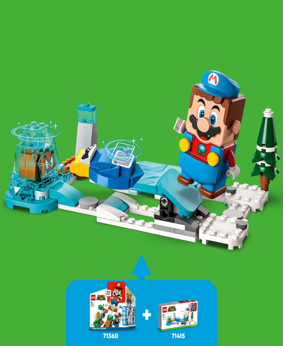 LEGO SUPER MARIO ICE MARIO SUIT AND FROZEN WORLDÂ EXPANSION SET 71415 BUILDING SET, 105 PIECES