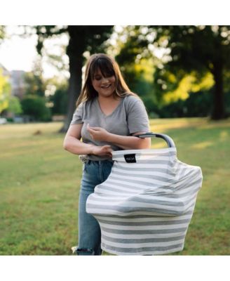 Baby 5-in-One Cover Cream & Grey Stripe