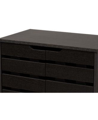 Ernest Modern and Contemporary 38.4" Finished Wood 2-Door Shoe Storage Cabinet