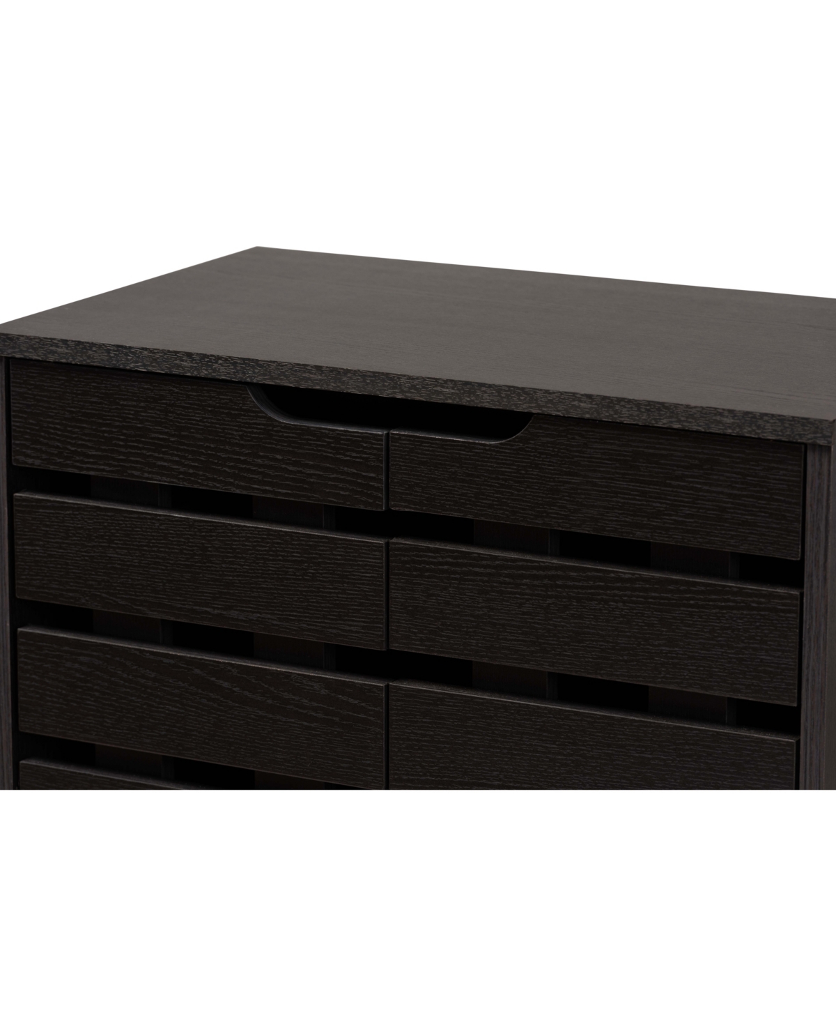 Shop Baxton Studio Ernest Modern And Contemporary 38.4" Finished Wood 2-door Shoe Storage Cabinet In Dark Brown,gray