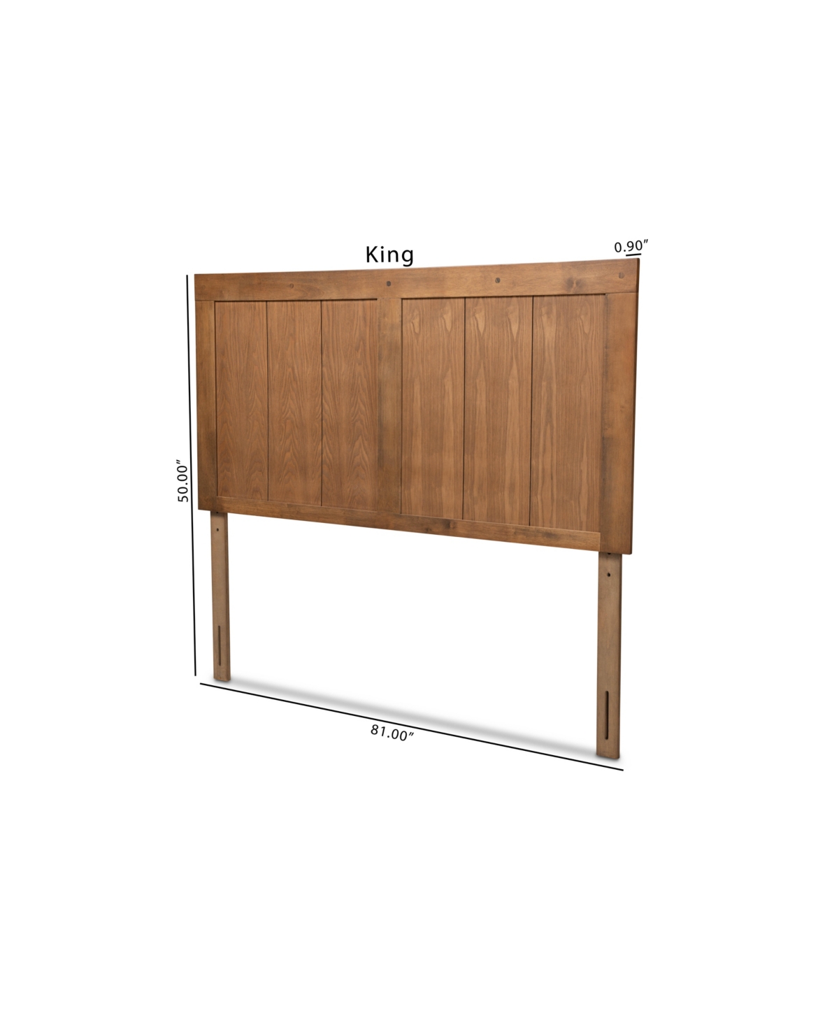 Baxton Studio Patwin Modern And Contemporary Transitional Full Size Finished Wood Headboard In Ash Walnut