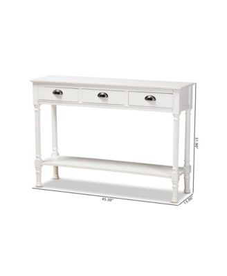 Garvey French Provincial Finished Wood 3-Drawer Entryway Console Table
