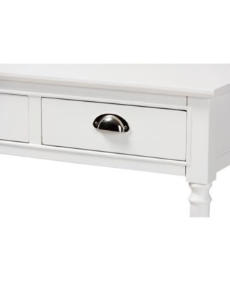 Garvey French Provincial Finished Wood 3-Drawer Entryway Console Table