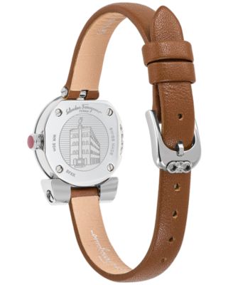 SALVATORE FERRAGAMO Women\'s Swiss Gancini Brown Leather Strap Wrist Watch NWT Salvatore Ferragamo Women main image 2