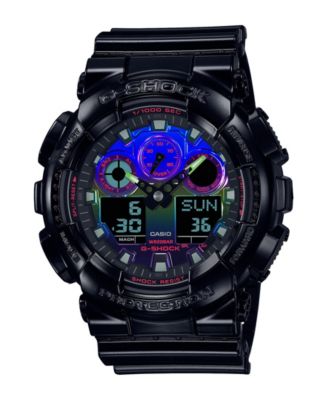 G Shock Men s Analog Digital Black Resin Watch 55mm GA100RGB 1A Macy s