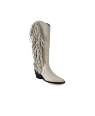 Bala Di Gala Women's Knee-High White Premium Leather Boots With