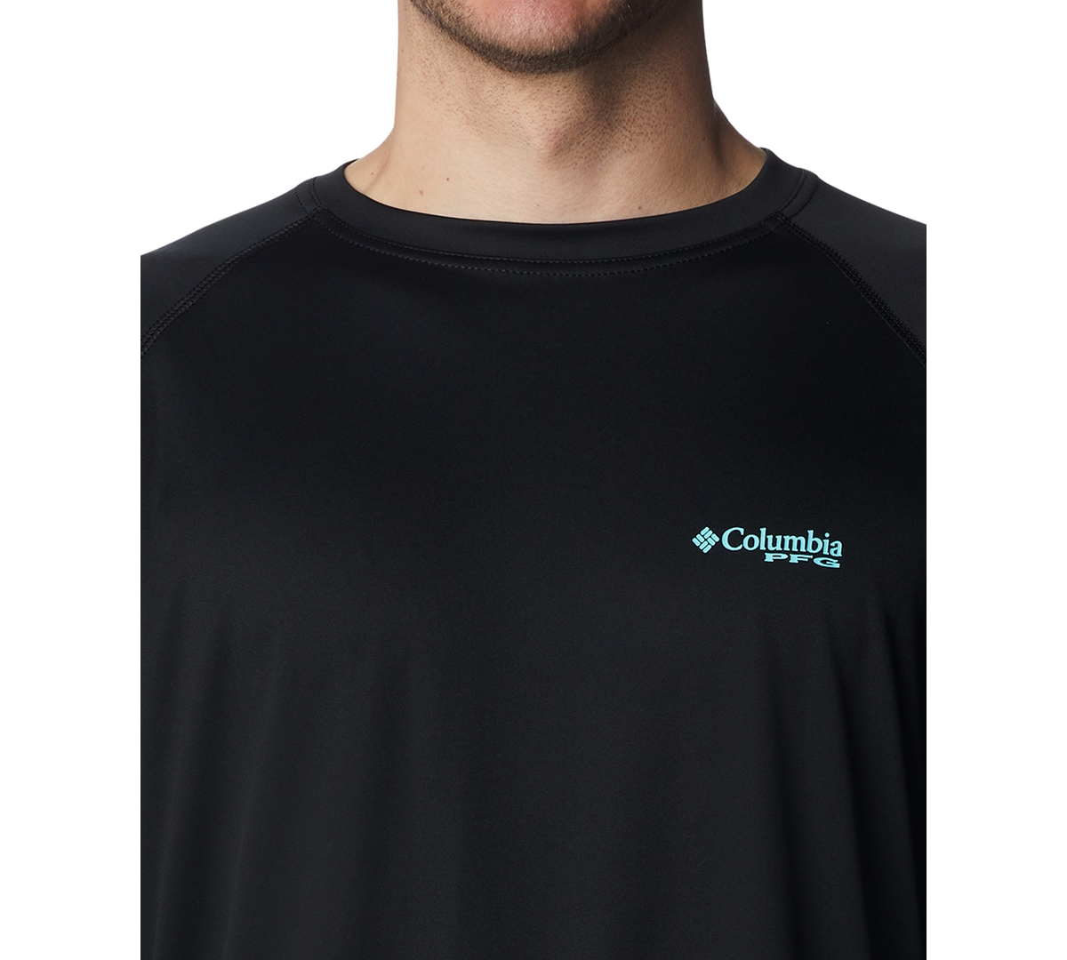 Shop Columbia Pfg Men's Terminal Tackle Upf 50 Quick Dry Shirt In Black,gulf Stream Logo