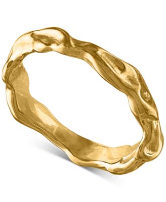 OMA THE LABEL - Oslo 18k Gold Plated Hammered Band Ring