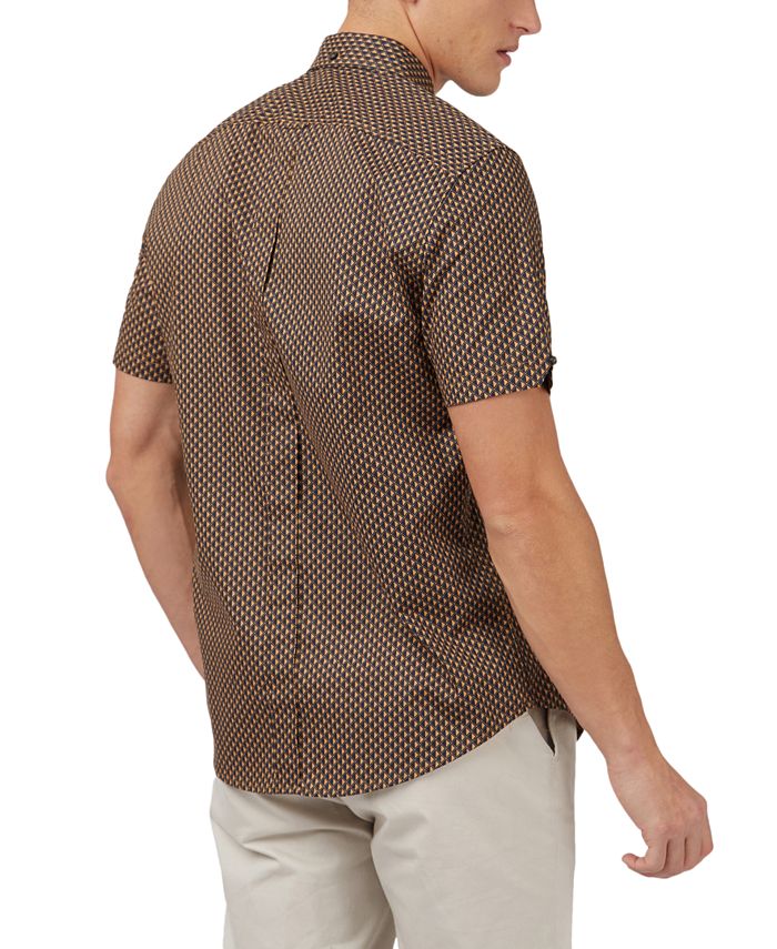 Ben Sherman Men's AllCotton GeoPrint Shirt Macy's