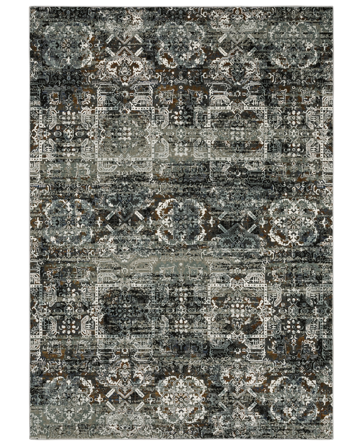 Km Home Astral 2060asl 9'10" X 12'10" Area Rug In Charcoal