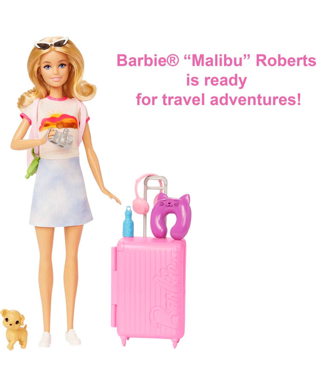 Shop Barbie Doll And Accessories, Travel Set With Puppy In Multi-color