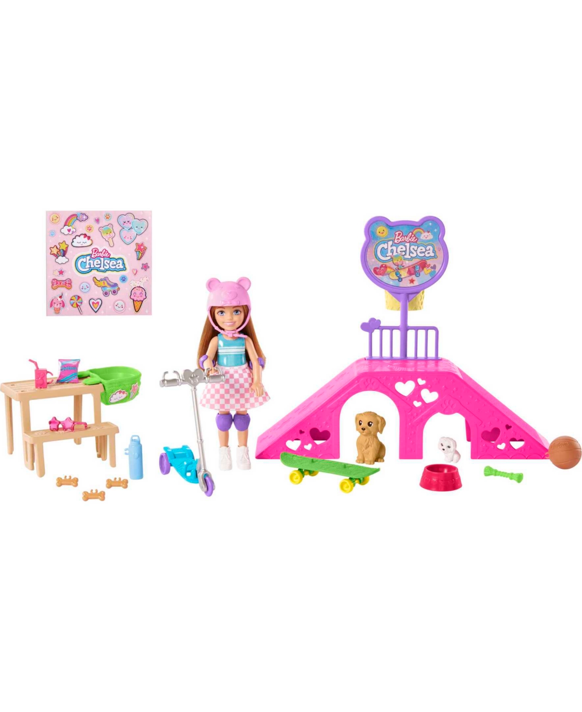 Barbie Kids' Chelsea Skatepark Doll & Playset In Multi-color