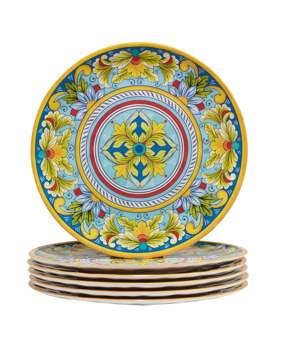 Palermo Melamine Dinner Plate, Set of 6 - Blue