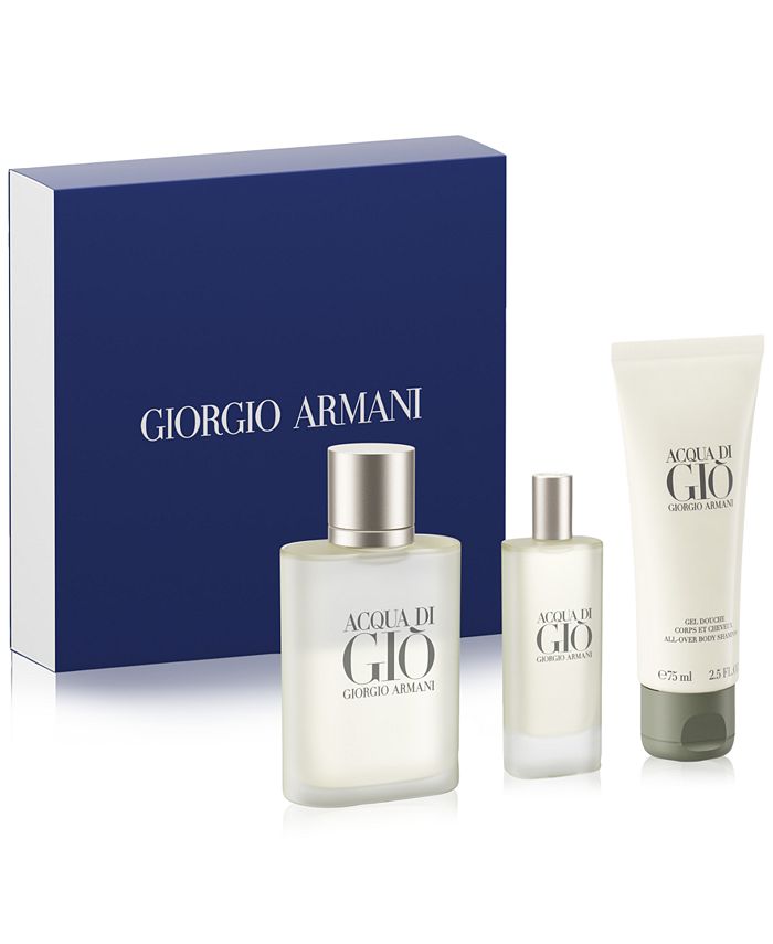 Giorgio Armani Men's 3-Pc. Acqua di Giò Eau de Toilette Gift Set - Macy's