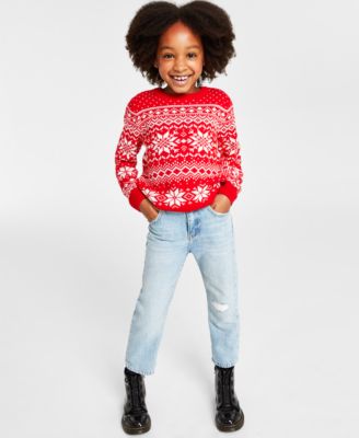 Charter Club - Little Girls Festive Fair Isle Sweater
