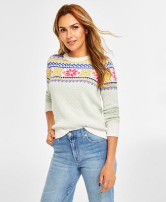 Charter Club - Women's Multi-Color Fair Isle Sweater