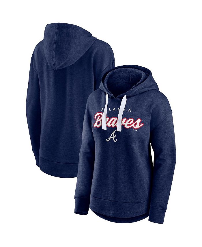 Atlanta Braves Fanatics Branded Official Logo Pullover Hoodie - Navy