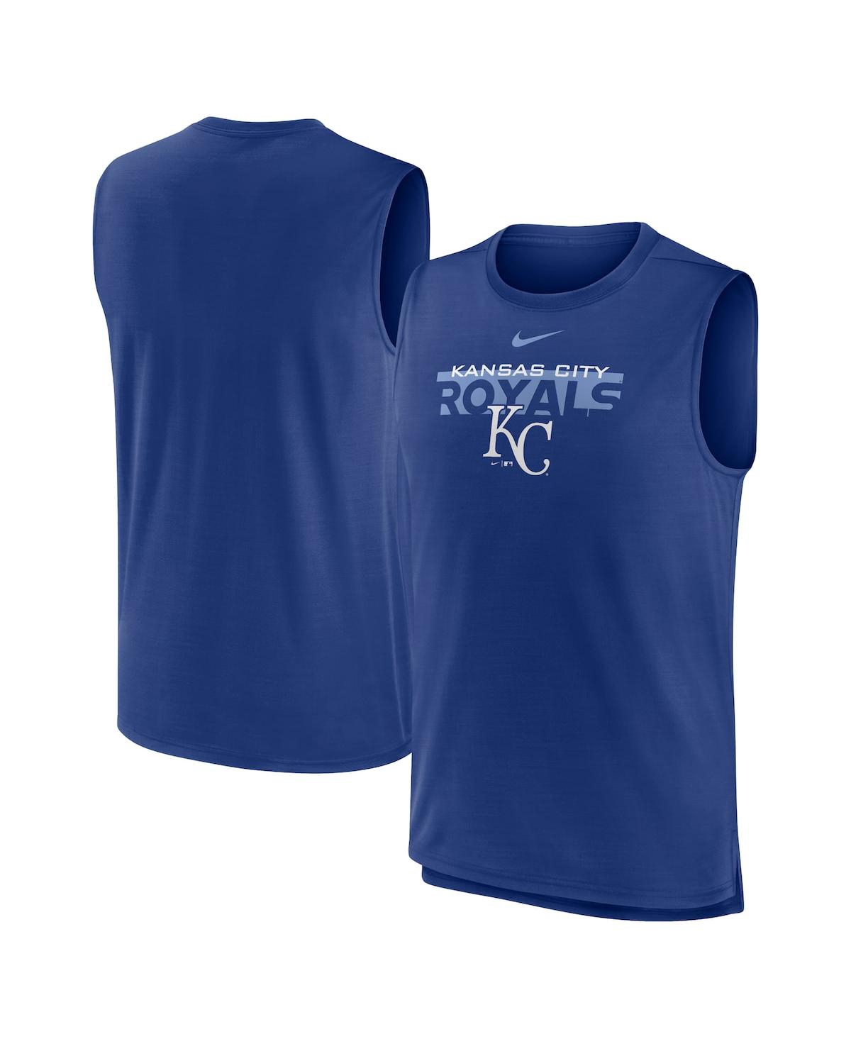 Nike Men's  Royal Kansas City Royals Knockout Stack Exceed Performance Muscle Tank Top