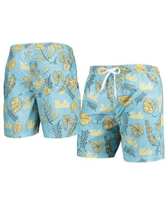 Men's Light Blue UCLA Bruins Vintage-Like Floral Swim Trunks