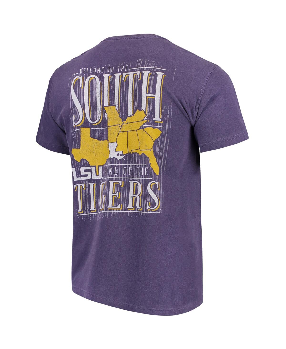Shop Image One Men's Purple Lsu Tigers Welcome To The South Comfort Colors T-shirt