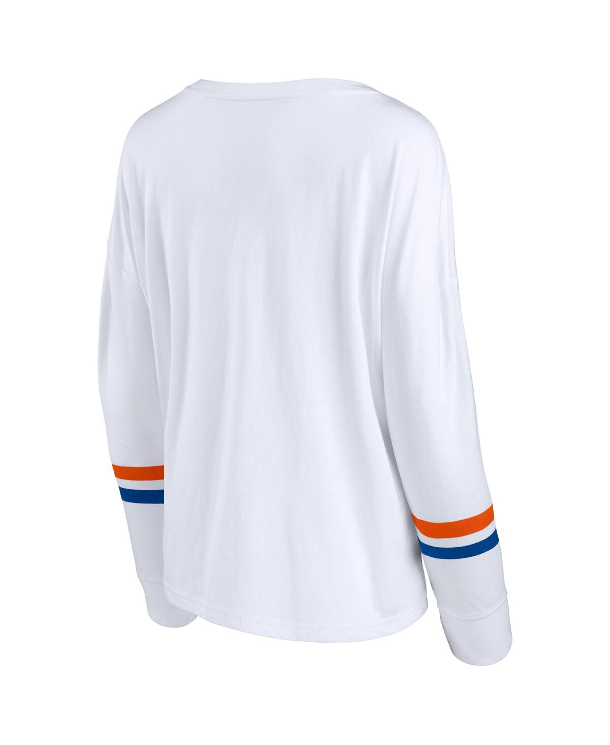 Fanatics Women's  White Florida Gators Retro Power Striped Long Sleeve T-shirt In White