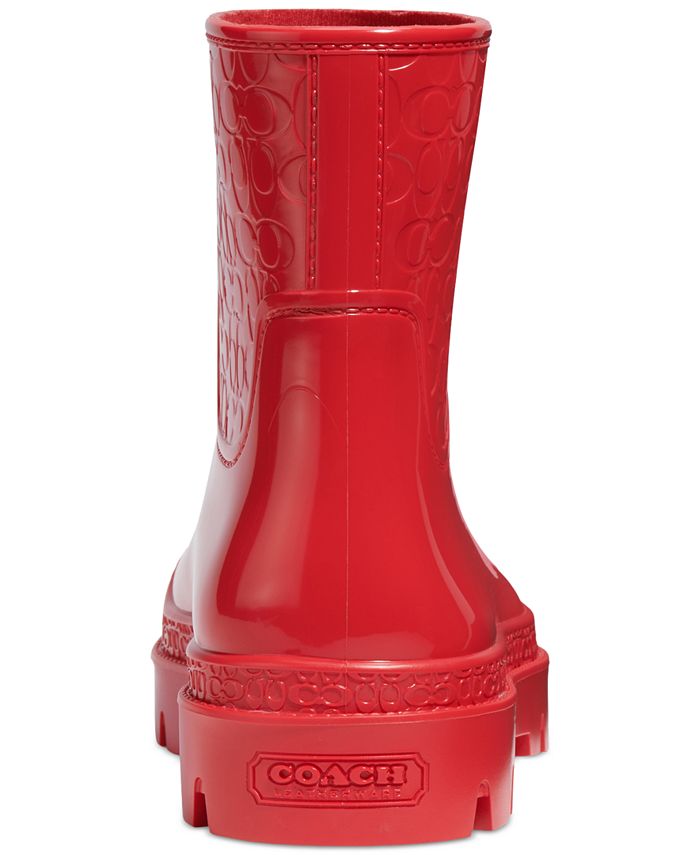 COACH Women's Millie Embossed PullOn Rain Booties & Reviews Booties