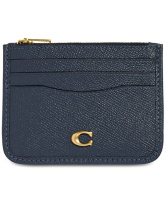 COACH - Crossgrain Leather Zippered Card Case