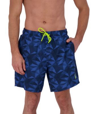 Spyder - Men's 7" Standard Volley Geometric-Print Swim Trunks