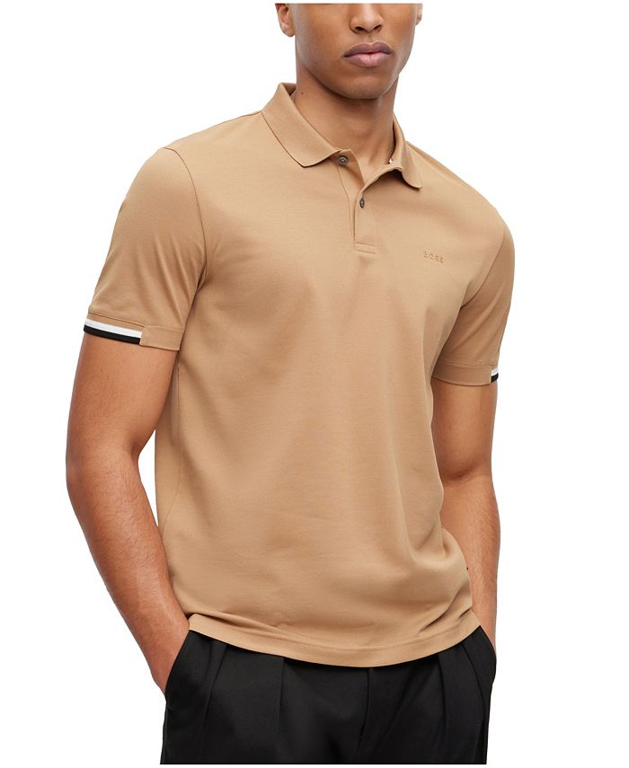 Hugo Boss Men's RegularFit Rubberised Logo Polo Shirt Macy's