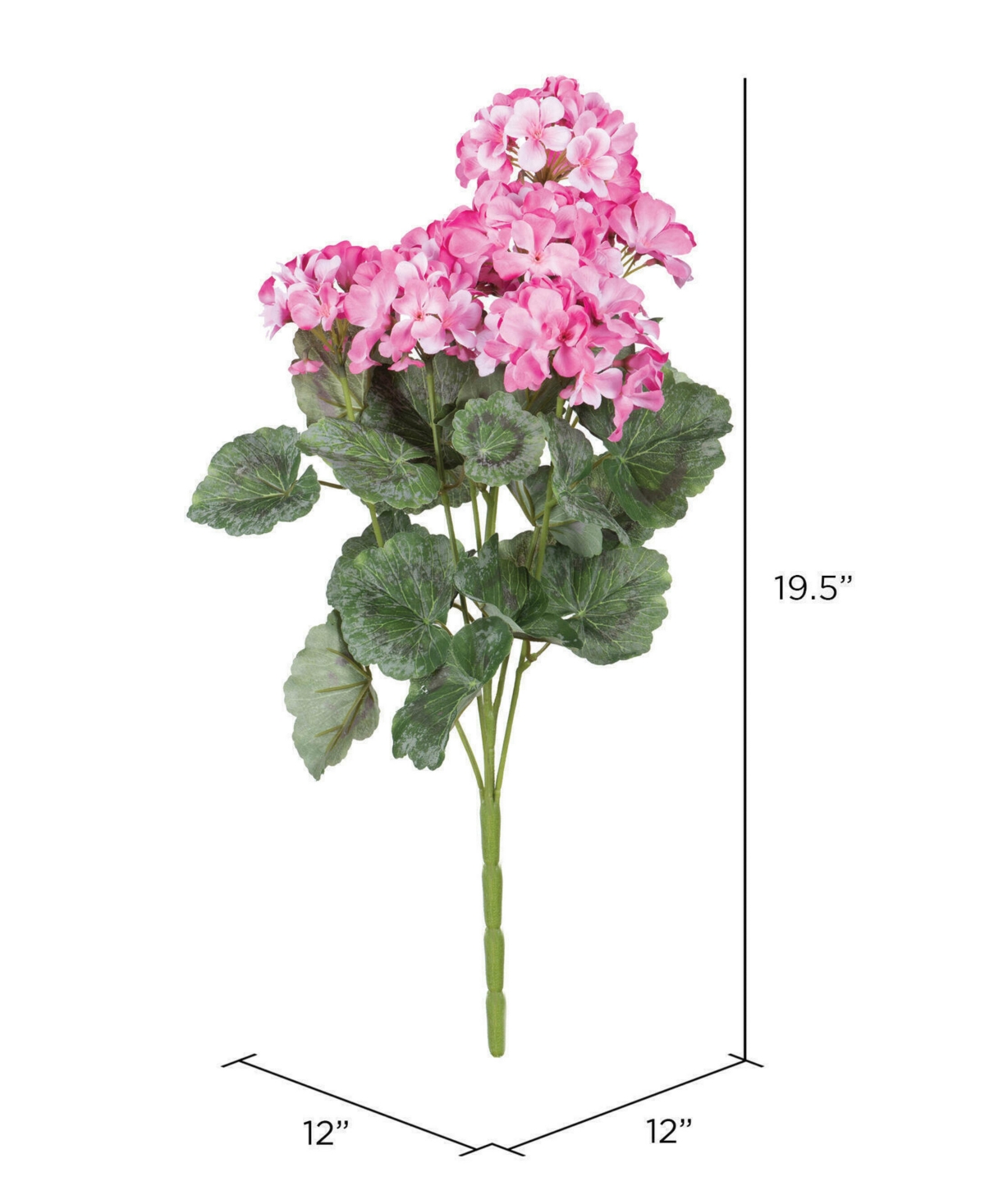 Vickerman 19.5" Artificial Light Pink Geranium Bush In Light Pink