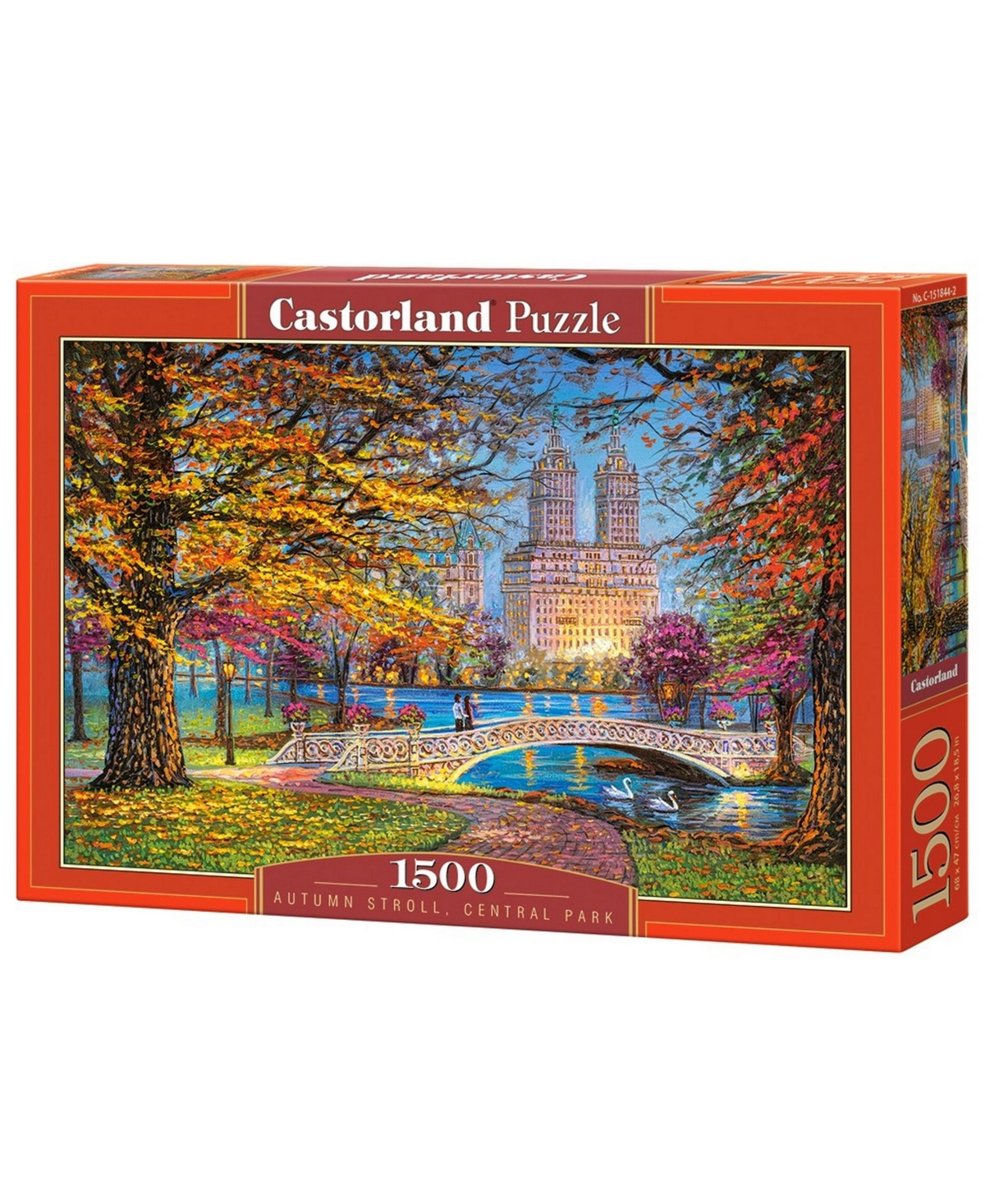 Castorland Autumn Stroll, Central Park Jigsaw Puzzle Set, 1500 Piece In Multicolor