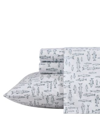 Printed 100% Cotton Percale 4-Pc. Sheet Set, Full&amp;nbsp;