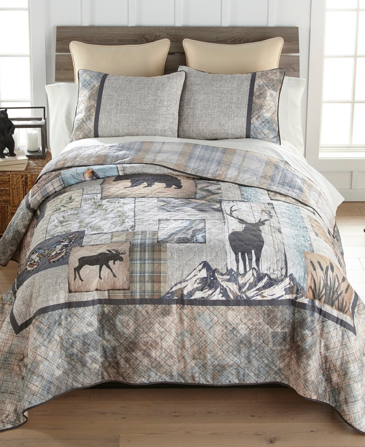 Donna Sharp Natures Collage 3 Piece Quilt Set, King In Multi