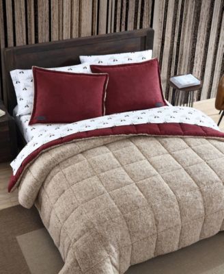 Sherwood Reversible Micro-suede Sherpa Comforter Set, Twin