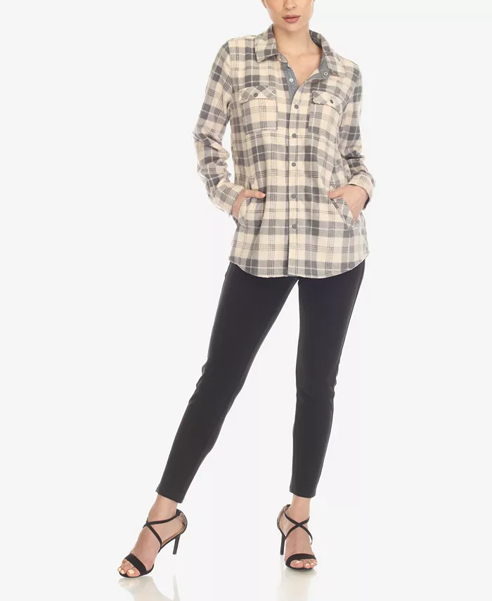 Women's Flannel Plaid Shirt - thumbnail 7