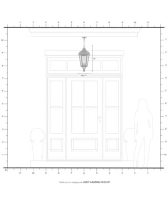 Morgan 3 Light Outdoor Pendant Lantern