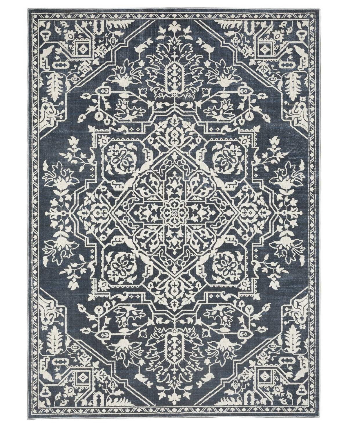 Jhb Design Captivate Cpv10 3'10" X 5'5" Area Rug In Blue,ivory