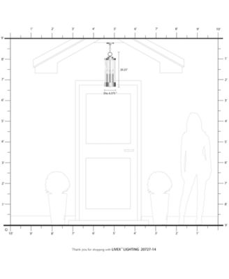 Hillcrest 3 Light Outdoor Pendant Lantern