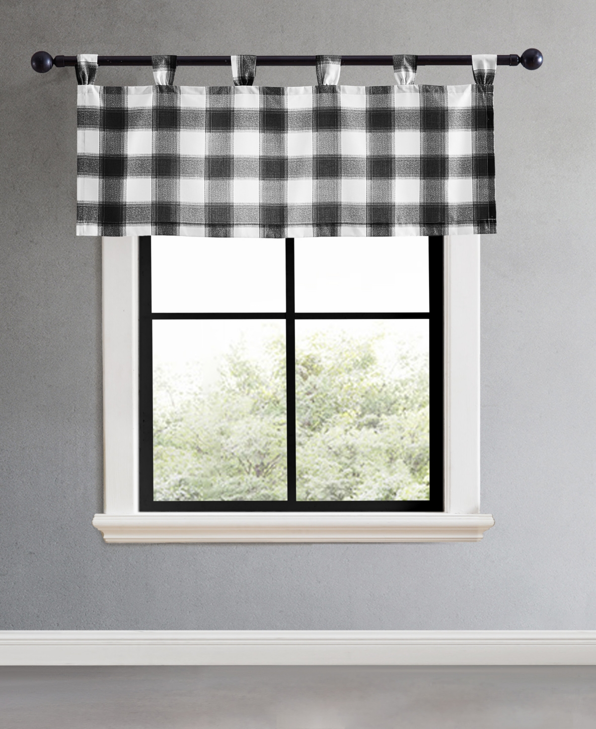 Eddie Bauer Closeout!  Tab Top Valance, 20"x 50" In Canyon Plaid